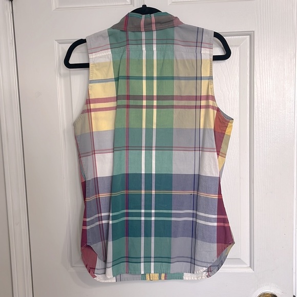 Western style vest shirt button down top - Picture 2 of 3